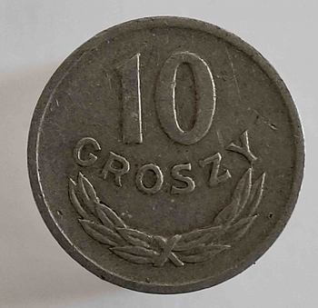 10 грошей 1967г. Польша, состояние VF - Мир монет