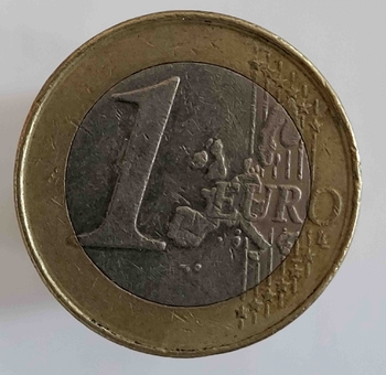 1 евро 1999г. Бельгия.  состояние VF  - Мир монет