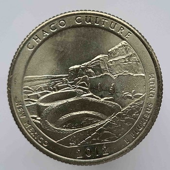 25 центов 2012г. США. Р . Национальный исторический парк № 11 Чако. Нью-Мексико, состояние UNC.  - Мир монет