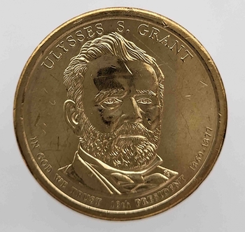 1 доллар 2011г. США.  D.  Улисс Грант(1869-1877), 18-й президент,  состояние UNC. - Мир монет
