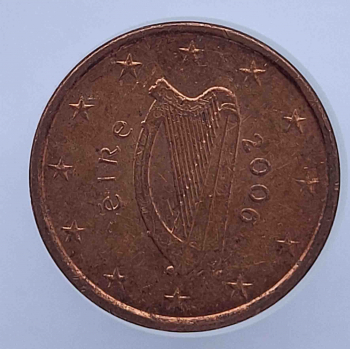 1 евроцент 2006г. Ирландия, ходячка - Мир монет