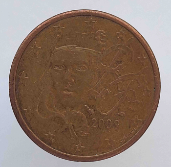 5 евроцентов  2009 г. Франция, из обращения - Мир монет