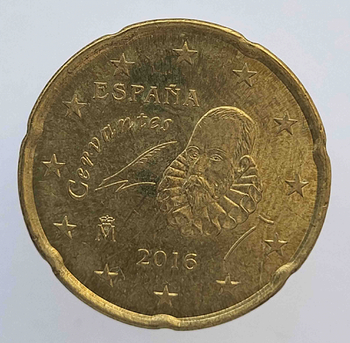 20 евроцентов  2016г. Испания, состояние aUNC - Мир монет