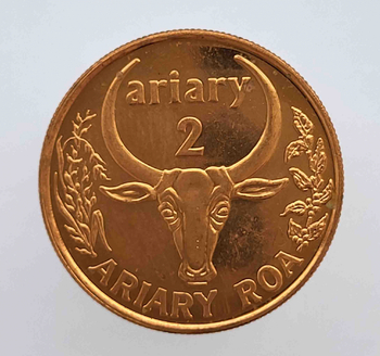 2 ариари  2003г. Мадагаскар,  состояние UNC - Мир монет