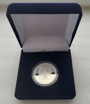 Футляр  (92х92х40мм) для одной монеты в капсуле, диаметр ячейки 49 мм-для австралийских долларов Лунар и других ,  темно-синий . - Мир монет