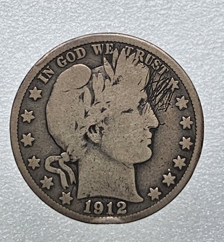США ½ доллара, 1912г. 50 центов Барбера, серебро 0.900, вес 12,47гр, ходячка. - Мир монет