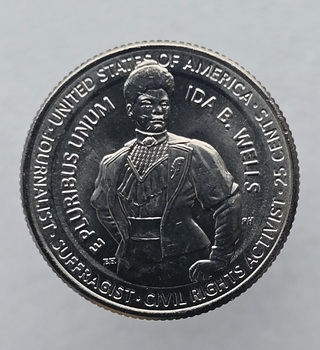 25 центов 2025г. Р.  США. Женщины Америки № 16 . Ида Белл , из ролла. - Мир монет