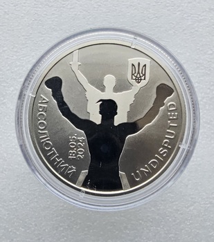 Украина.   5 гривен 2024г. Усик , UNC,  в родной капсуле. - Мир монет