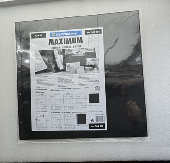 Листы для банкнот, акций MAХIMUM 3S 350х335мм, размер кармана 105х155мм, 2хсторонний. 1уп. 5 листов. - Мир монет