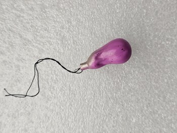 Елочная игрушка для мини-елки СССР, стекло. Баклажан. - Мир монет