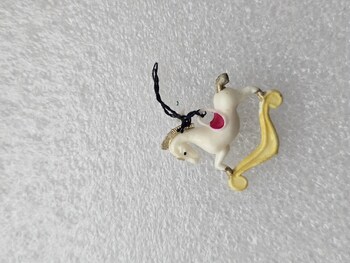 Елочная игрушка для мини-елки СССР, пластик. Лошадь-качалка. - Мир монет