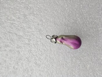 Елочная игрушка для мини-елки СССР, стекло. Баклажан. - Мир монет