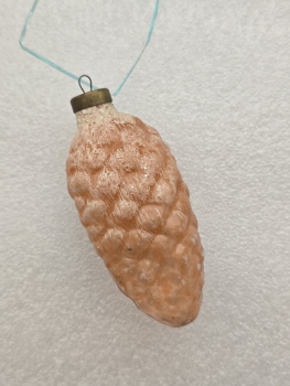 Елочная игрушка Еловая шишка СССР, винтаж, стекло. - Мир монет