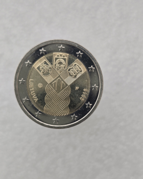 Литва. 2 евро 2018г. Независимость прибалтийских государств. UNC. - Мир монет