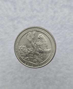 25 центов 2012г. США.  D . Национальный лес № 11 Эль-Юнке. Пуэрто-Рико, состояние UNC.  - Мир монет