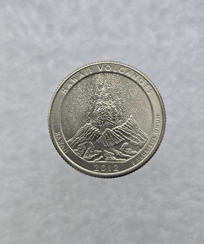 25 центов 2012г.  США.  D . Национальный парк  № 14 - Гавайские вулканы. Гавайи, состояние UNC.  - Мир монет