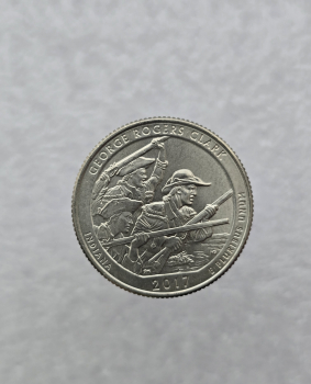 25 центов 2017г. США,  D . Национальный исторический парк № 40-Дж.Р.Кларка. Индиана, состояние UNC.  - Мир монет