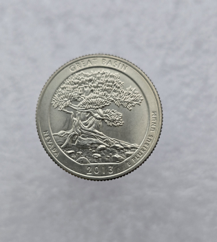 25 центов 2013г. США. S . Национальный парк № 18-Грейт-Бейсин. Невада, состояние UNC.  - Мир монет
