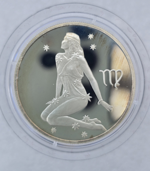 2 рубля 2002г. СПМД. Дева . Знаки Зодиака, серебро 1/2 унции чистого , пруф. - Мир монет