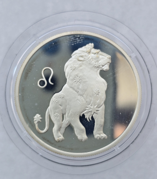 2 рубля 2002г. ММД. Лев . Знаки Зодиака, серебро 1/2 унции чистого , пруф. - Мир монет