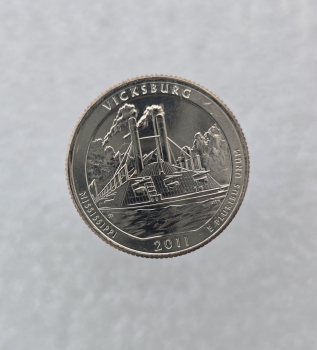25 центов 2011г. США. D . Национальный парк № 9 Виксбург. Миссисипи, состояние UNC.  - Мир монет