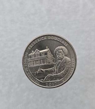 25 центов 2017г. США.  D . Национальное историческое место № 37-Фредерика Дугласа. Округ Колумбия, состояние UNC.  - Мир монет
