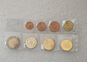 Португалия.  Сборный евросет  2000-2006г.г. монеты из роллов. - Мир монет