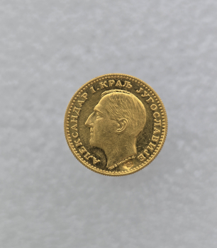 Югославия.  1 дукат 1932г. Александр I, золото,  редкость, пруф. - Мир монет