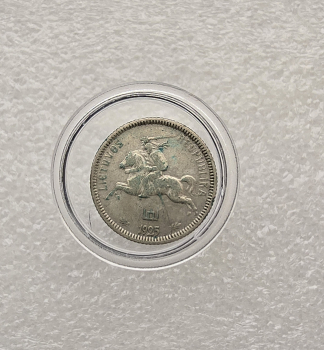 1 лит 1925г. Литва, серебро , состояние VF+.  - Мир монет