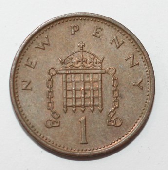 1 пенни 1980г. Великобритания, состояние VF - Мир монет