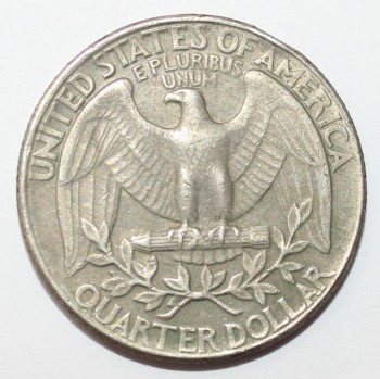 25 центов 1990г.  Р. США , состояние VF. - Мир монет