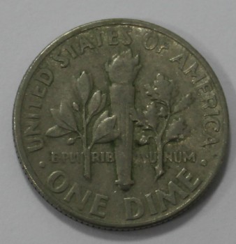 10 центов  1968г. D. США,  состояние VF - Мир монет