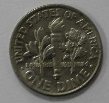 10 центов  2008г. D. США,  состояние XF - Мир монет