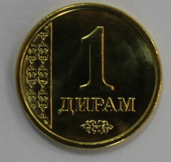 1 дирам 2011г. Таджикистан, состояние UNC. - Мир монет