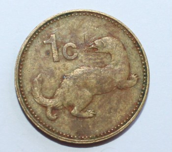 1 цент 1986 г. Мальта,состояние F - Мир монет