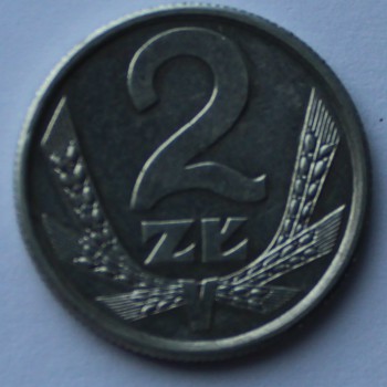 2 злотых 1989г. Польша,алюминий,состояние XF - Мир монет