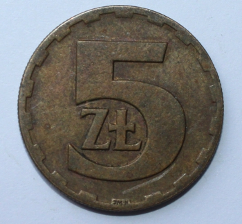 5 злотых 1976г. Польша, бронза,состояние VF - Мир монет