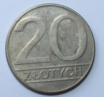 20 злотых 1990г. Польша,состояние VF - Мир монет