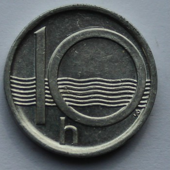 10 галер 1999г. Чехия, алюминий, состояние XF - Мир монет
