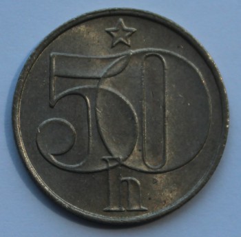 50 галер 1982г. Социалистическая Чехословакия,никель,состояние XF - Мир монет