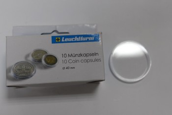 Капсулы для монет  диаметром  40 мм. Lеuchtturm.  Германия. - Мир монет