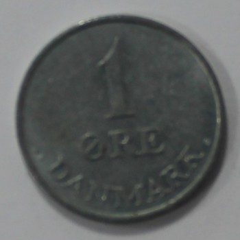 1 эре 1971г. Дания, цинк, состояние VF-XF. - Мир монет