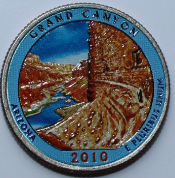 25 центов 2010г. США. Гранд-Каньон. Аризона. - Мир монет