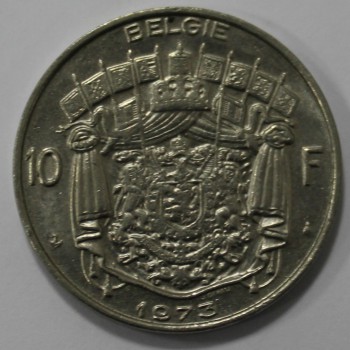 10 франков 1973г. Бельгия, никель, состояние VF. - Мир монет