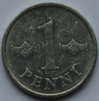 1 пенни 1973г. Финляндия, алюминий,состояние VF - Мир монет