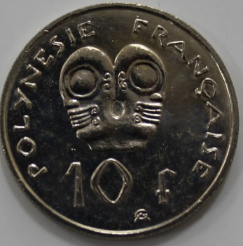 10 франков 2009г. Французская Полинезия, состояние UNC - Мир монет