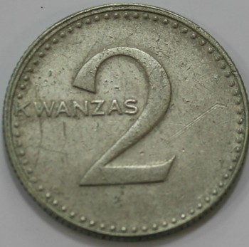 2 кванза 1975г. Ангола, Герб, состояние ХF - Мир монет