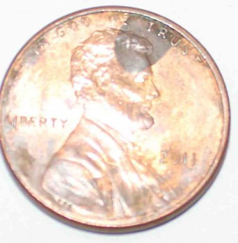 1 цент 2011г. США, б/б, состояние VF - Мир монет
