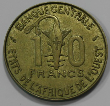 10 франков 1989г. Западно Африканский Валютный Союз, Колодец, состояние VF-XF - Мир монет